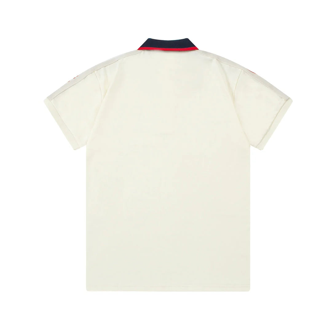 1203 New LOGO embroidery ribbon matching collar POLO shirt