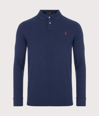 Custom Slim Fit Long Sleeve Polo Shirt