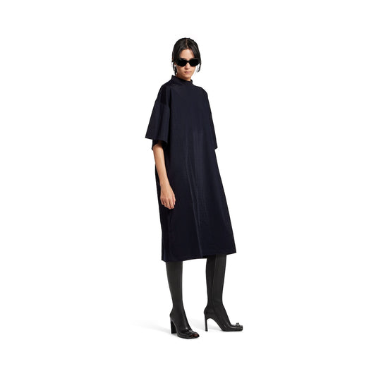WOMEN'S T-SHIRT DRESS IN DARK NAVY