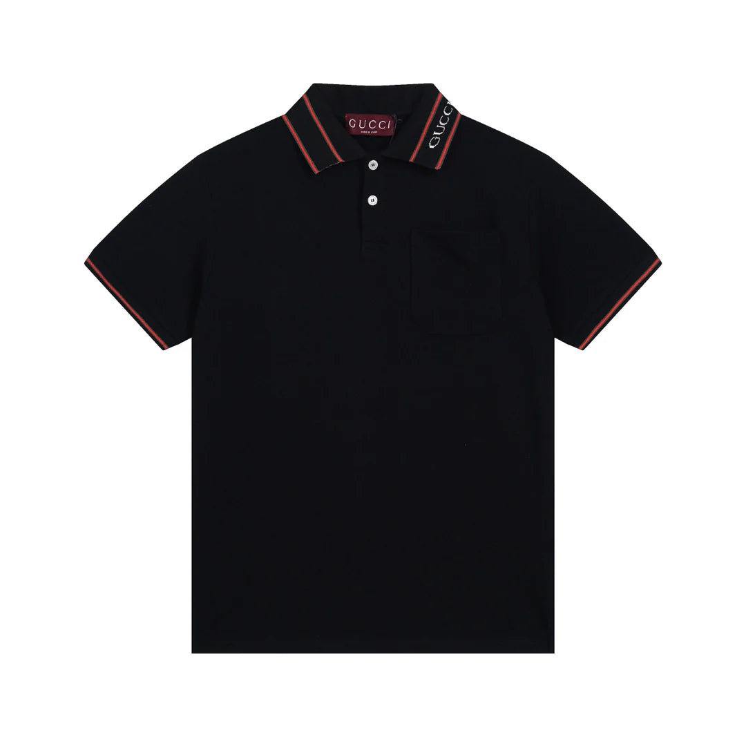 250313 New simple color matching lapel POLO