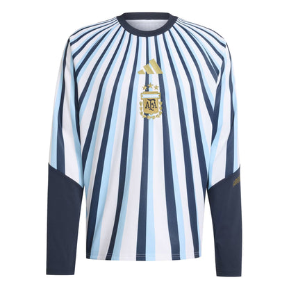 Argentina National Team 2026 Long Sleeve Pre-Match Top - White