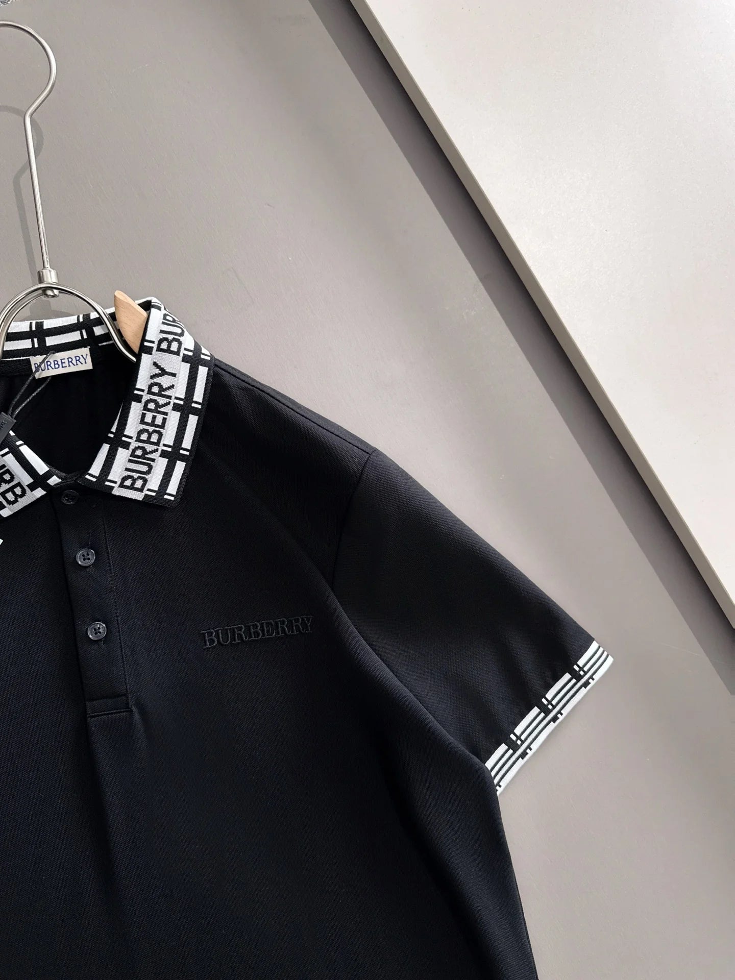 260511 New high-quality embroidered neckline jacquard patchwork design Polo shirt
