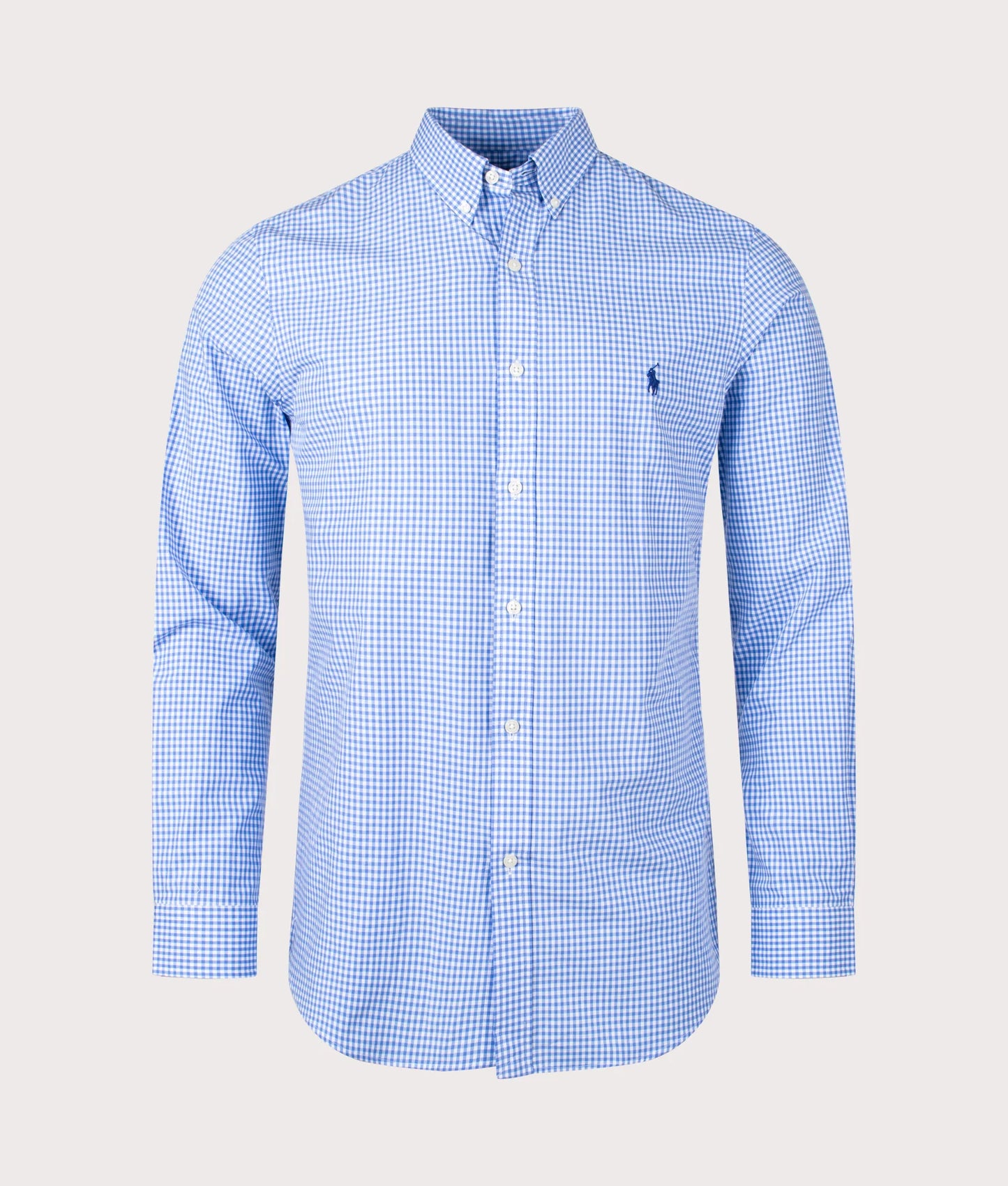 Slim Fit Gingham Stretch Poplin Shirt