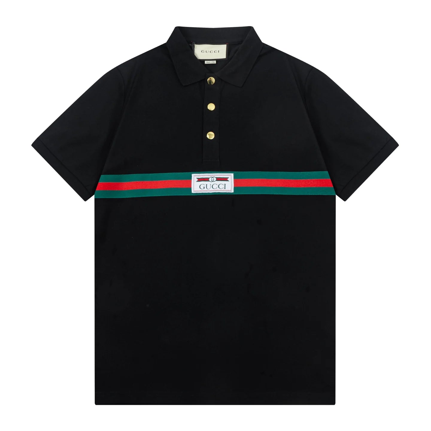 250408 New high-quality letter webbing POLO shirt