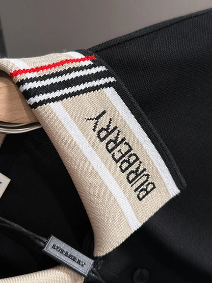 260511 New high-quality embroidered neckline jacquard patchwork design Polo shirt