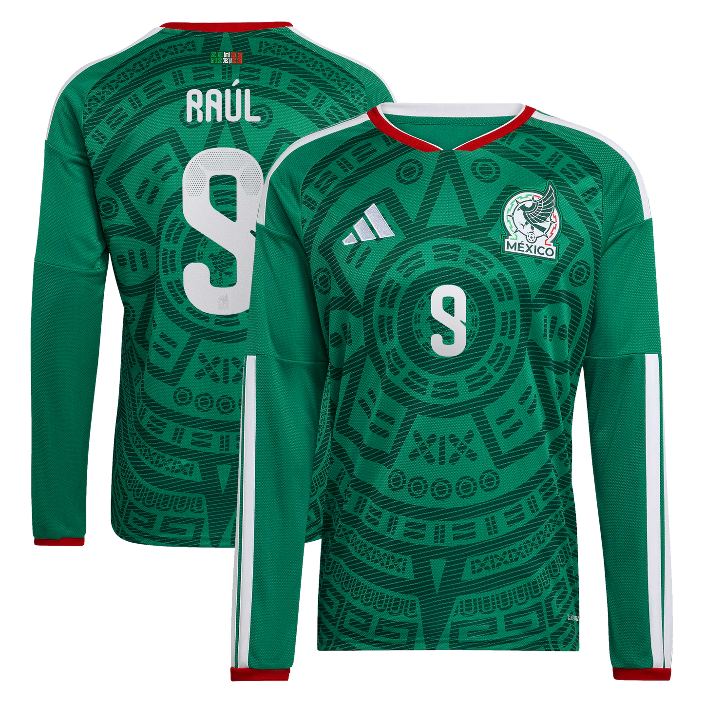 Raúl Jiménez Mexico National Team 2026  Home Replica Long Sleeve Jersey - Green
