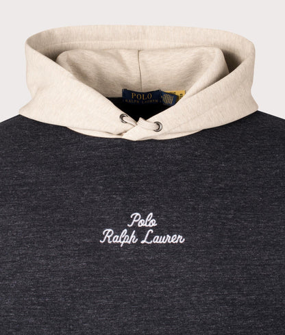 Logo Colour-Blocked Double Knit Hoodie