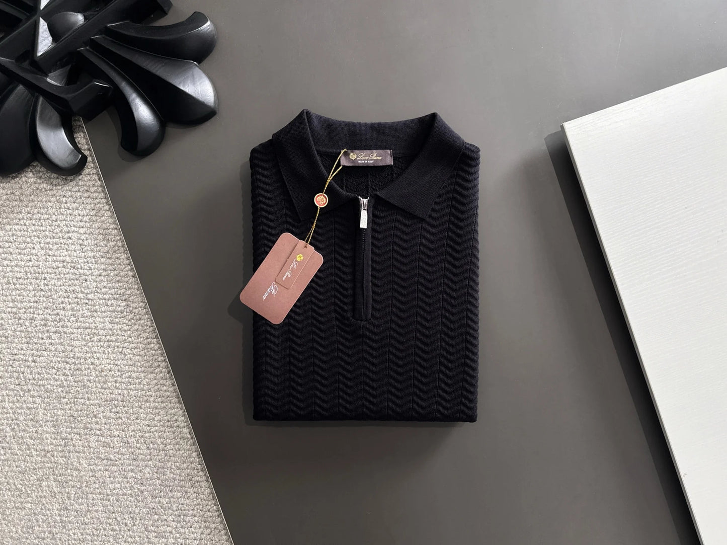 260511 New high-quality combed cotton yarn knitted polo shirt