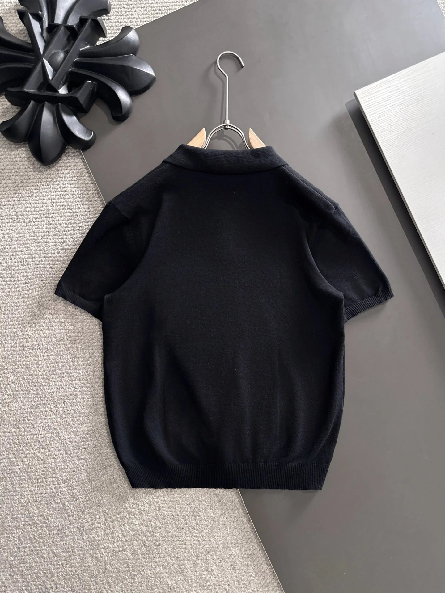 260511 New high-quality combed cotton yarn knitted polo shirt