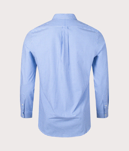 Slim Fit Gingham Stretch Poplin Shirt