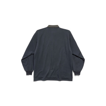 MEN'S UNITY SPORT LONG SLEEVE SHIRT COLLAR POLO IN FADED BLACK