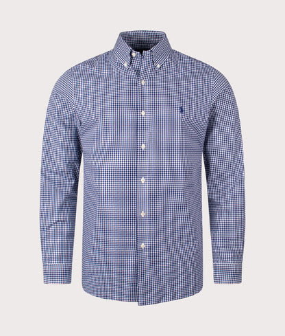 Custom Fit Gingham Poplin Shirt