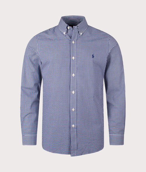 Custom Fit Gingham Poplin Shirt
