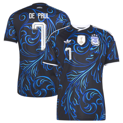 Rodrigo De Paul Argentina National Team 2026 Away Replica Jersey - Black