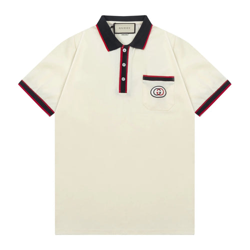 250408 New high-quality letter webbing with a color-matched collar POLO