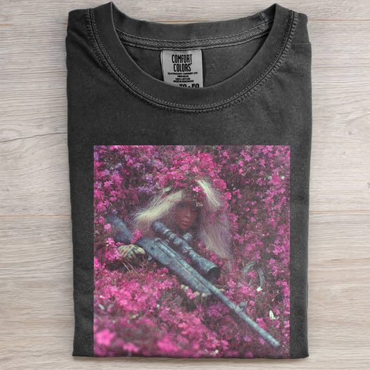 BARBIECORE FLOWER SEA TEE