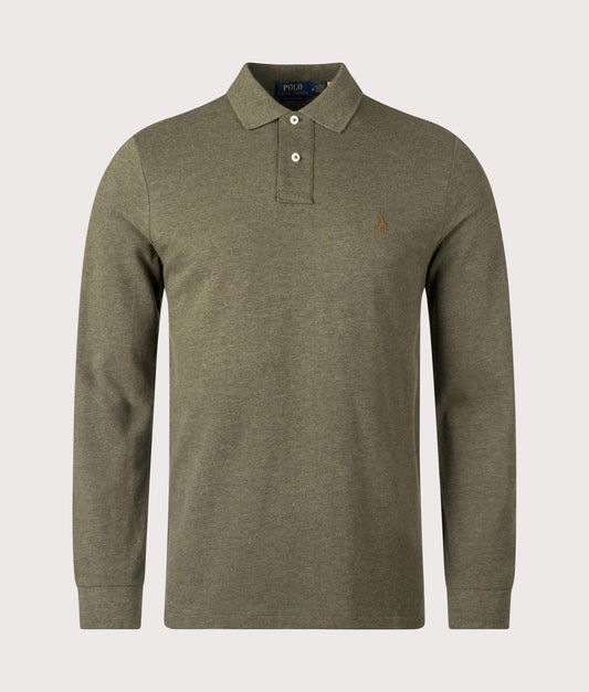 Custom Slim Fit Long Sleeve Polo Shirt