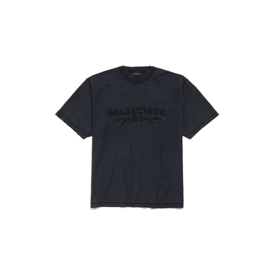 MEN'S INSIDE-OUT T-SHIRT MEDIUM FIT IN BLACK FADED