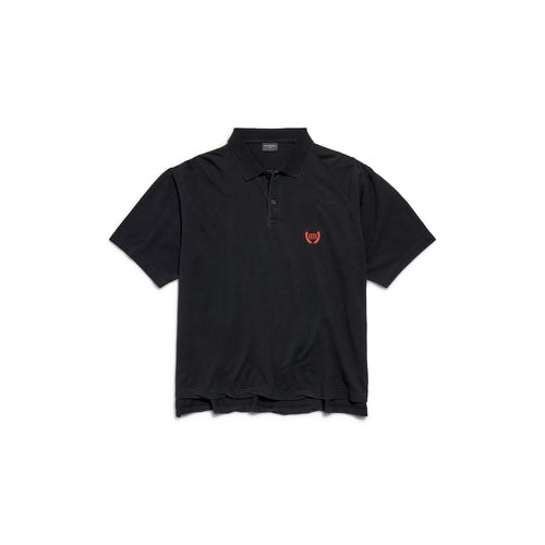 MEN'S LAUREL CLASSIC SHORT SLEEVE REGULAR POLO IN FADED BLACK