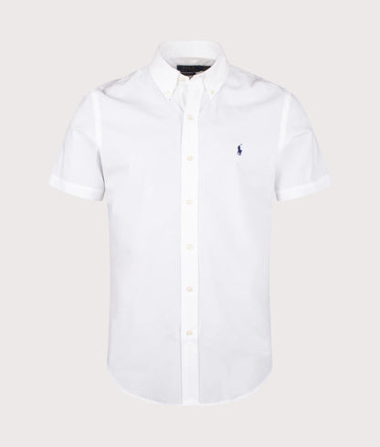 Custom Fit Short Sleeve Stretch Poplin Shirt
