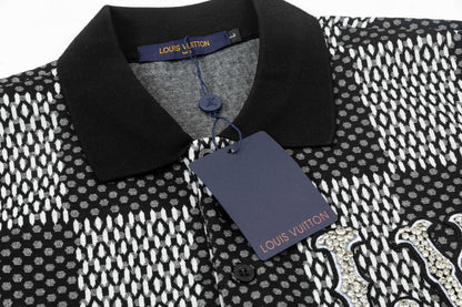 250305 High-end series of high quality checkered POLO shirt