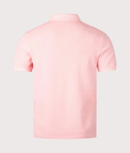 Custom Slim Fit Mineral-Dyed Mesh Polo Shirt