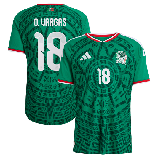 Obed Vargas Mexico National Team 2026  Home On-Field Jersey - Green