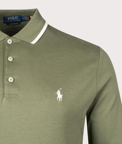 Custom Slim Fit Long Sleeve Polo Shirt