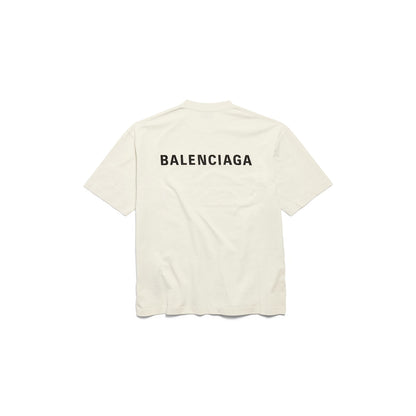 MEN'S BALENCIAGA BACK T-SHIRT MEDIUM FIT IN BEIGE