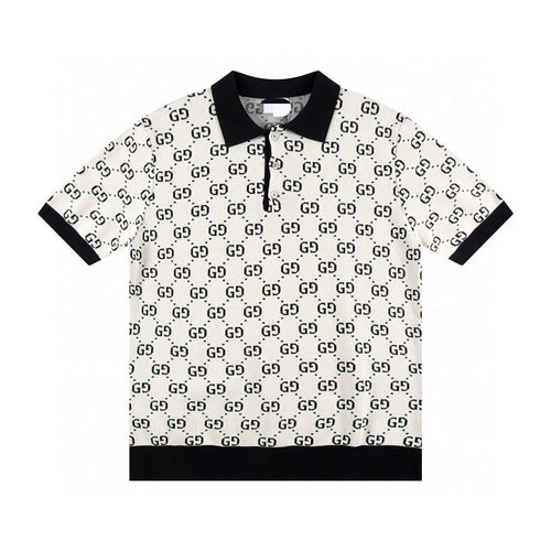 250408 New high-quality jacquard fabric knitted POLO shirt