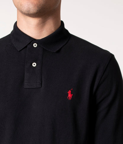 Custom Slim Fit Long Sleeve Polo Shirt