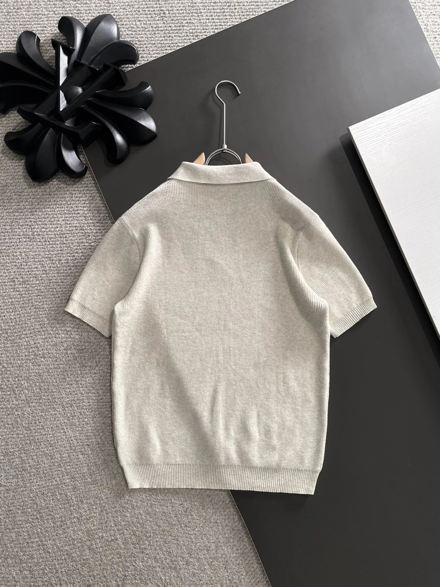 260511 New high-quality combed cotton yarn knitted polo shirt