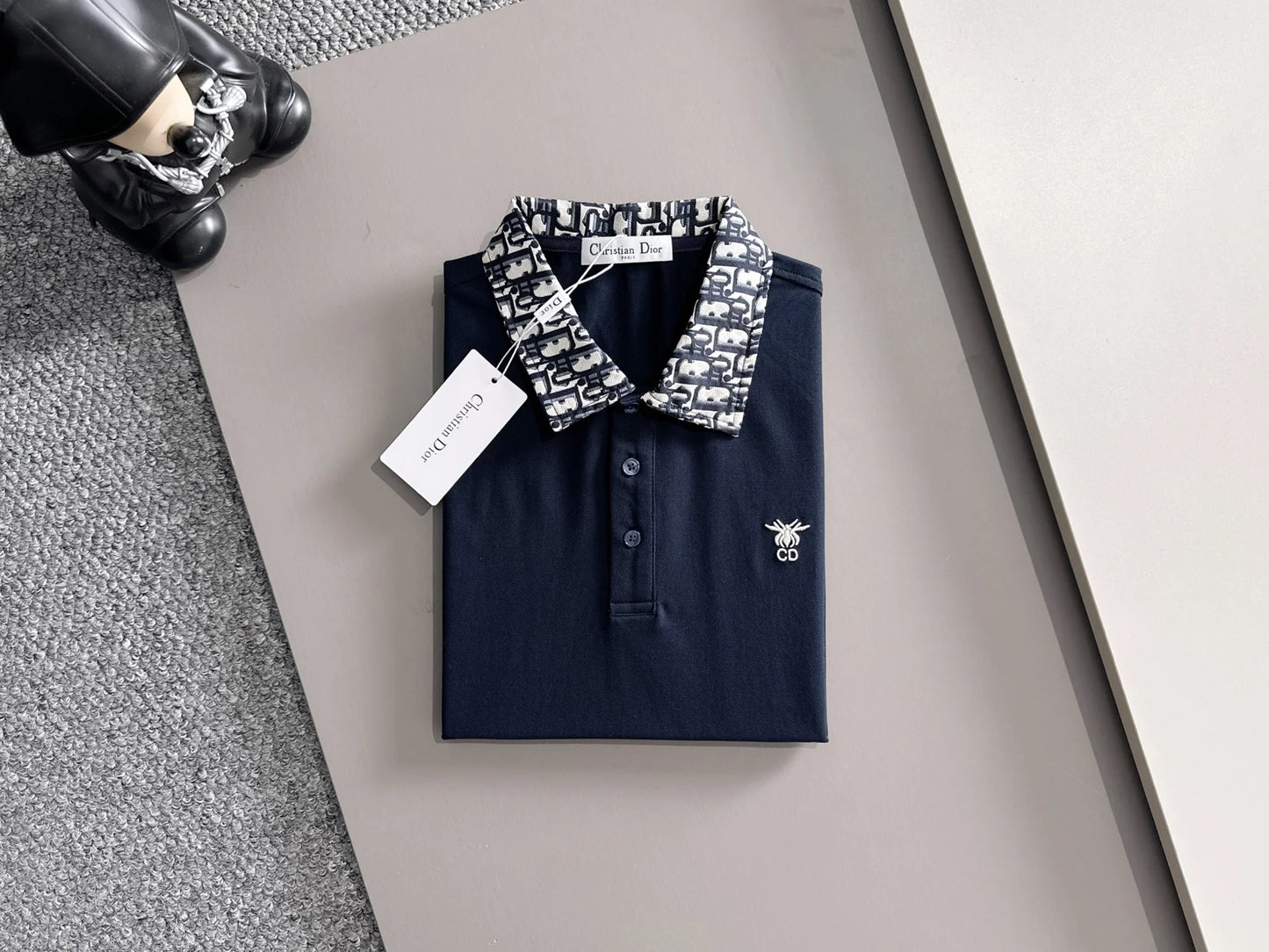 260511 New high-quality embroidered neckline jacquard patchwork design Polo shirt