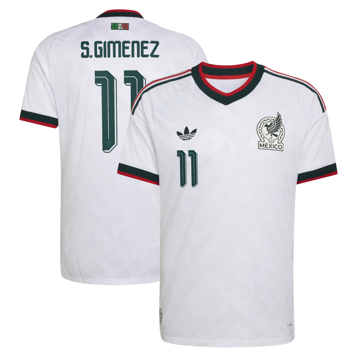 Santiago Gimenez Mexico National Team 2026  Away On-Field Jersey - White