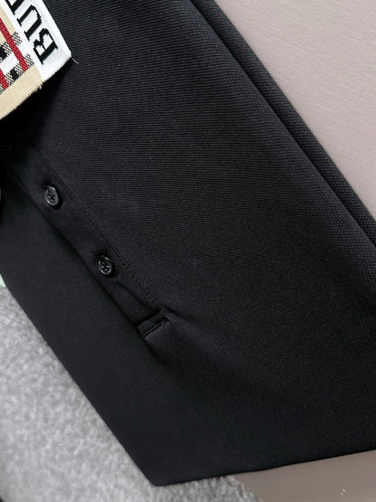 260511 New high-quality embroidered neckline jacquard patchwork design Polo shirt