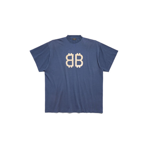MEN'S CRYPTO T-SHIRT OVERSIZED IN BLUE