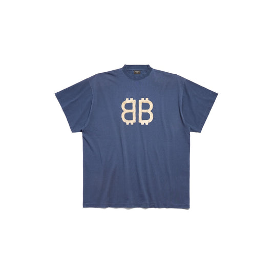 MEN'S CRYPTO T-SHIRT OVERSIZED IN BLUE