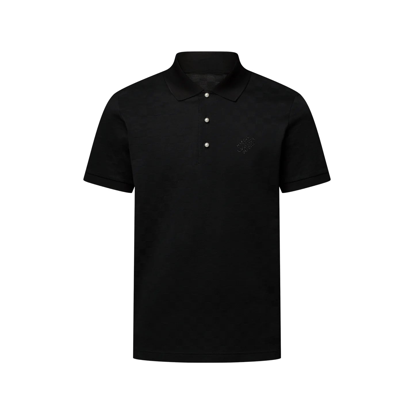 260511 New high-quality check-pattern jacquard wool jersey polo shirt
