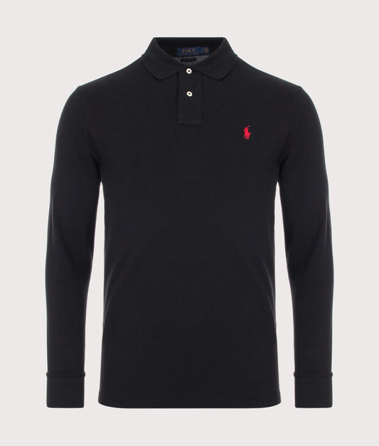 Custom Slim Fit Long Sleeve Polo Shirt