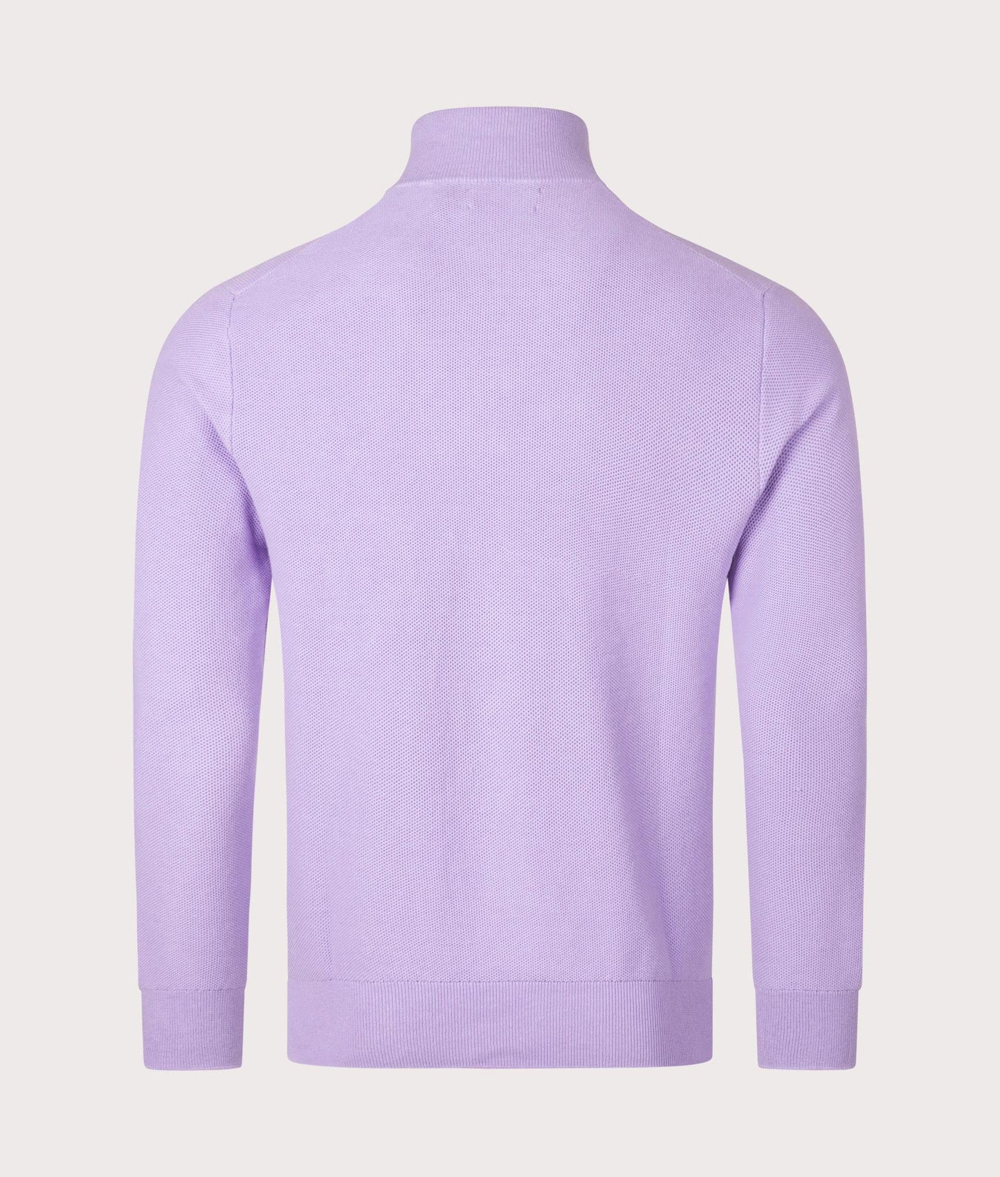 Quarter Zip Contrast Logo Knit Jumper