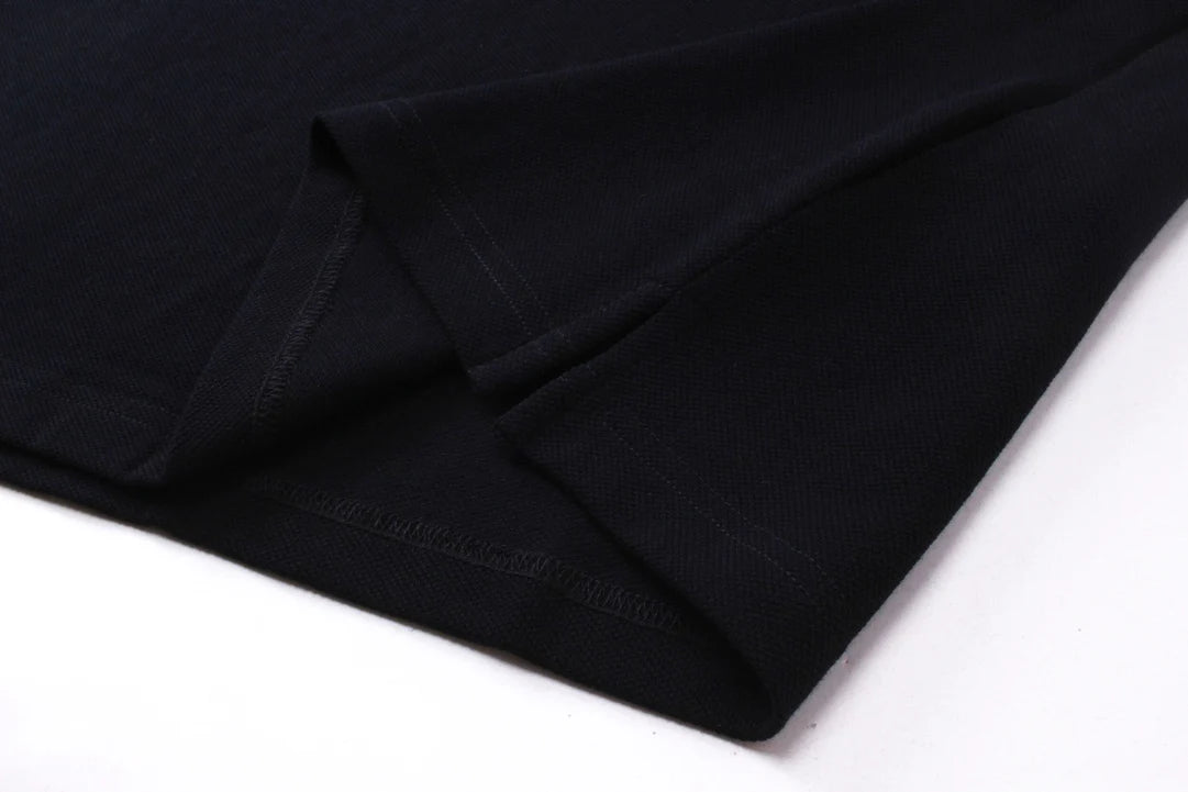 250313 New simple color matching lapel POLO