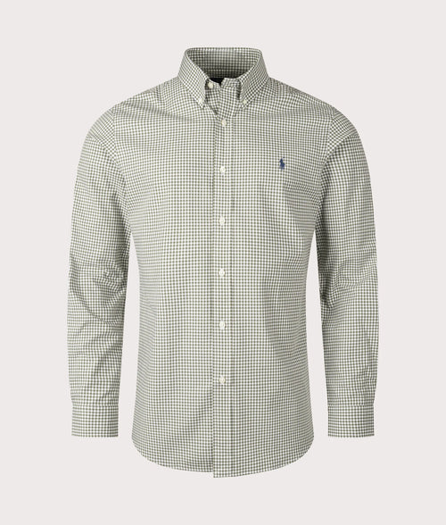 Custom Fit Gingham Poplin Shirt