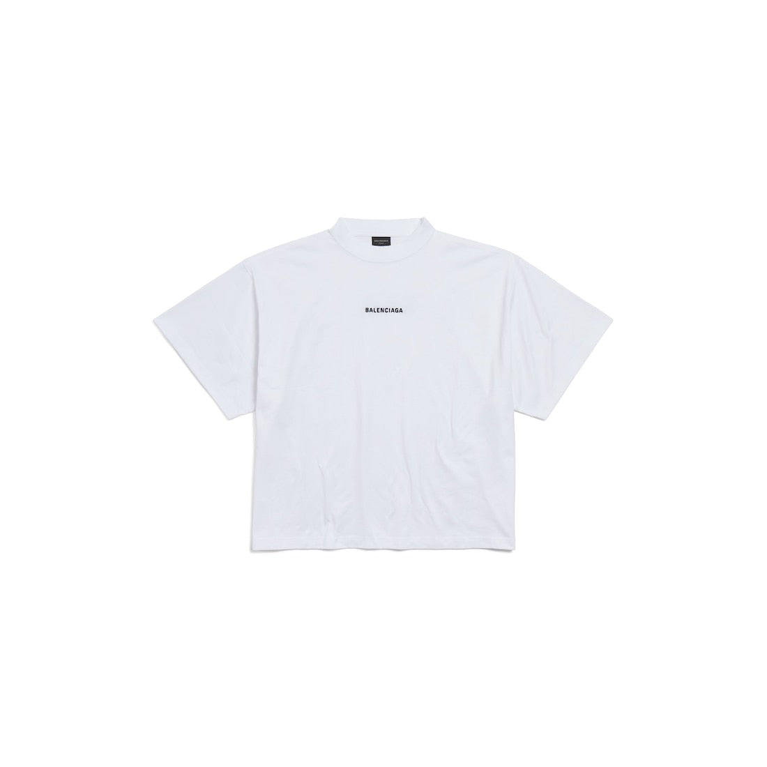 WOMEN'S BALENCIAGA BACK CROPPED T-SHIRT IN WHITE/BLACK