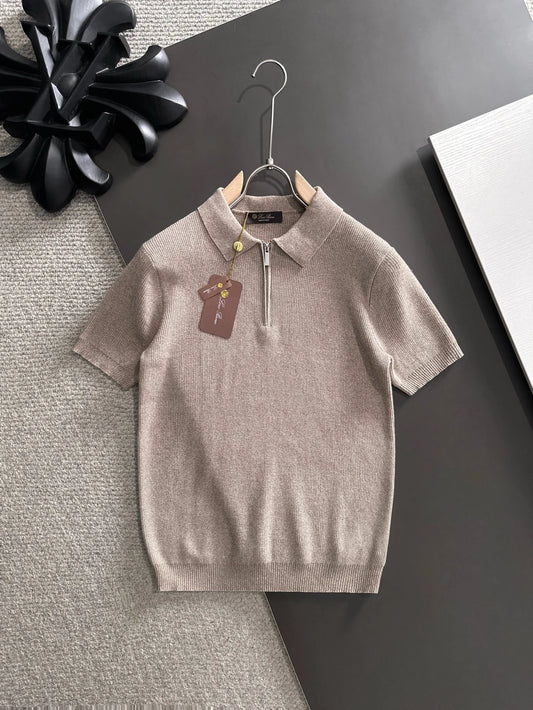260511 New high-quality combed cotton yarn knitted polo shirt