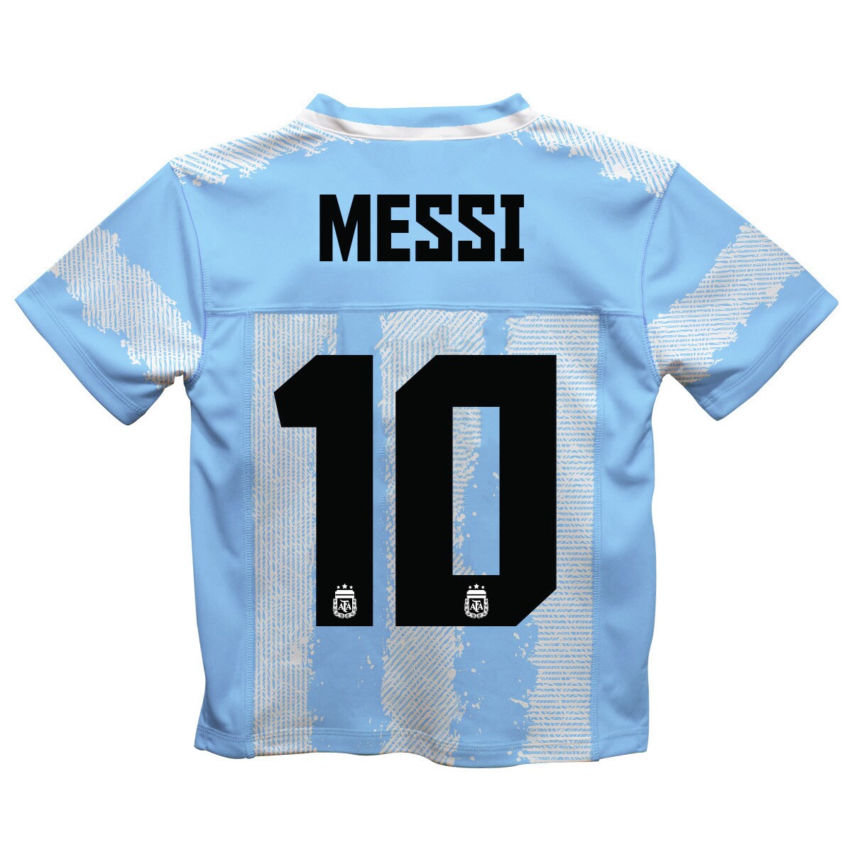 Lionel Messi Argentina National Team Vive La Fete  Football Jersey - Light Blue