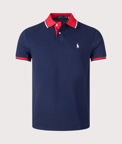 Custom Slim Fit Mesh Polo Shirt