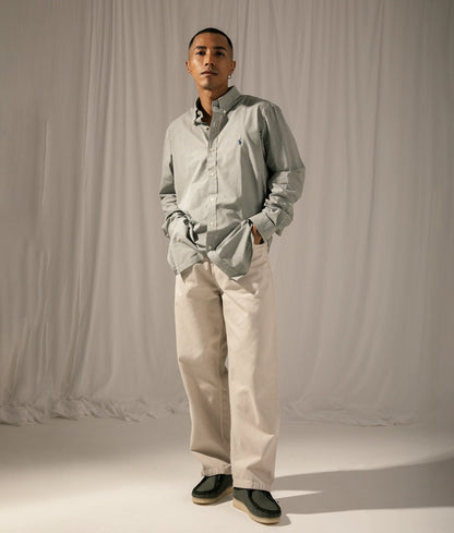 Custom Fit Gingham Poplin Shirt