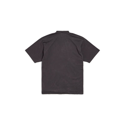 MEN'S BALENCIAGA BOXING T-SHIRT MEDIUM FIT IN BLACK FADED