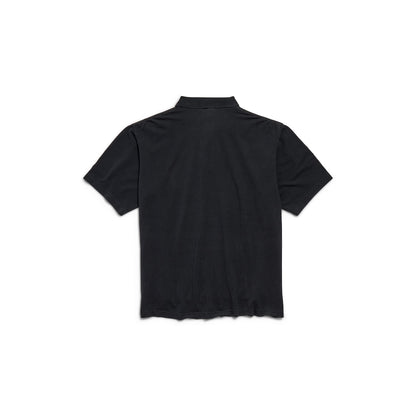 MEN'S LAUREL CLASSIC SHORT SLEEVE REGULAR POLO IN FADED BLACK