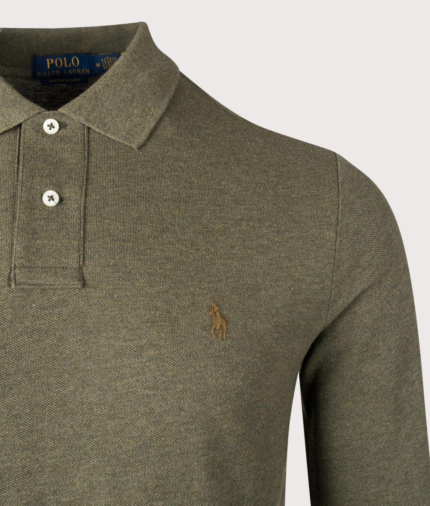 Custom Slim Fit Long Sleeve Polo Shirt